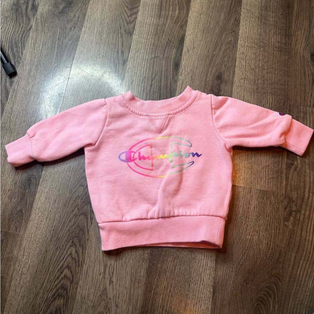 Champion Kids Light Pink Logo Sweatshirt